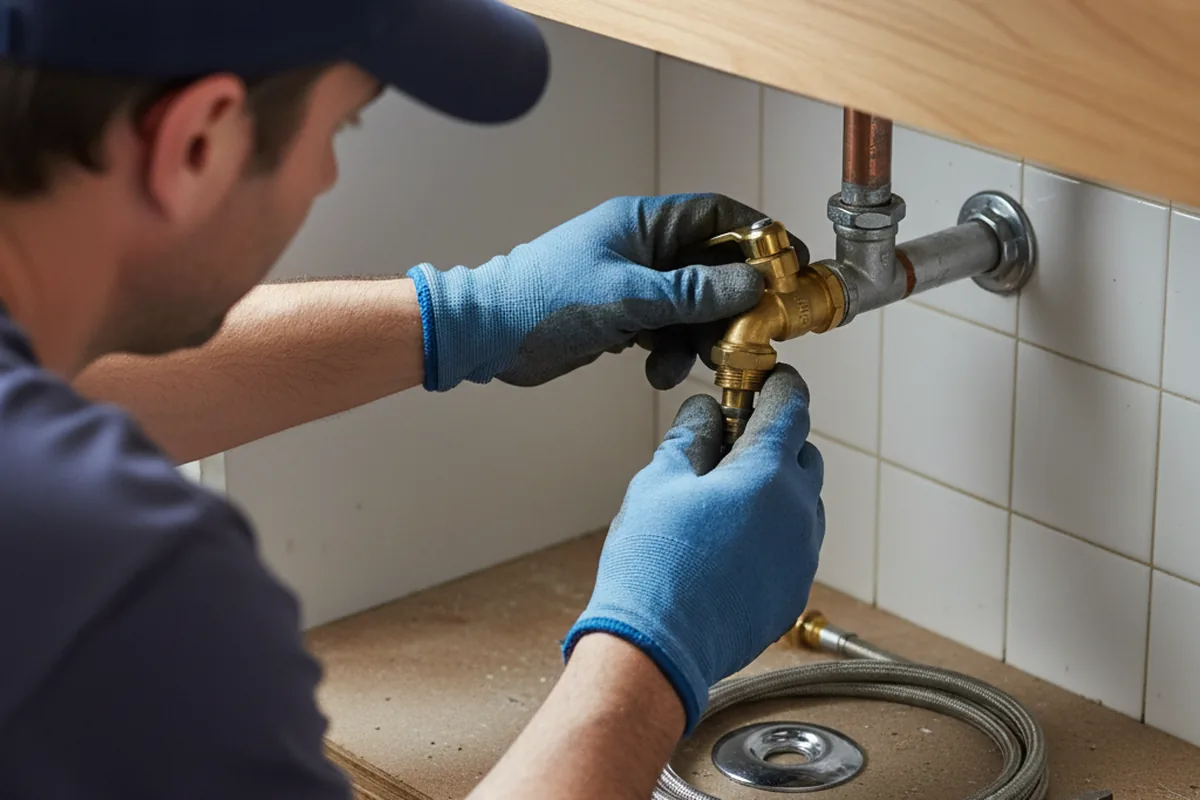 Shutoff valve and fitting work during Repiping in Hurt